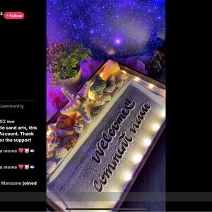 Decorative Sand Art Tray with Shells and Lights